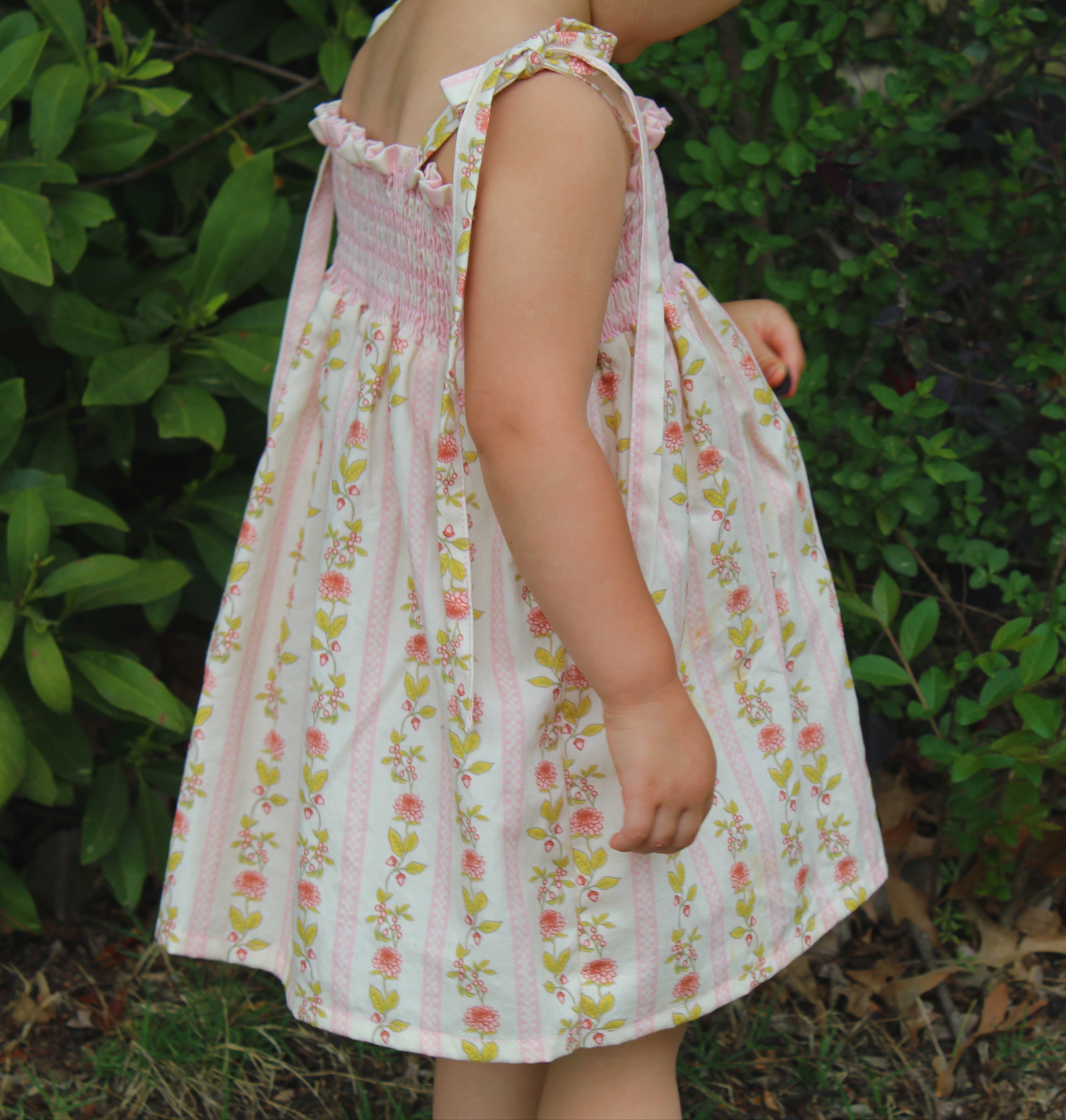 Lilian Dress - Vintage Striped Floral