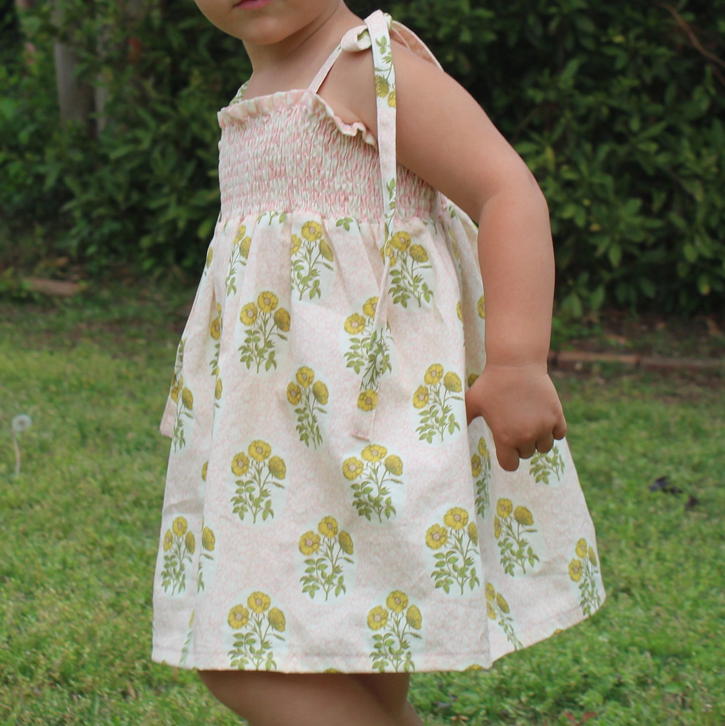 * Made to Order * Lilian Dress - Goldie Floral Block Print