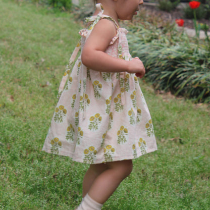 * Made to Order * Lilian Dress - Goldie Floral Block Print