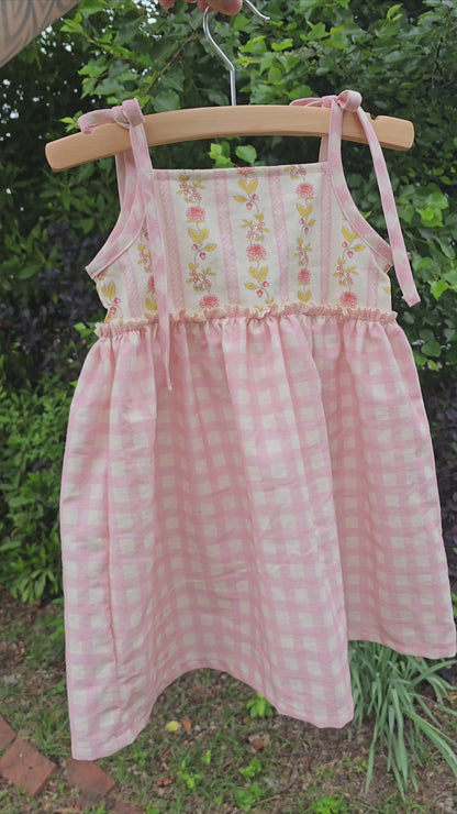 3y Penelope Dress - Mauve Gingham