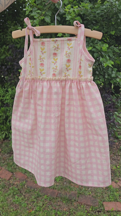 5y Penelope Dress - Mauve Gingham